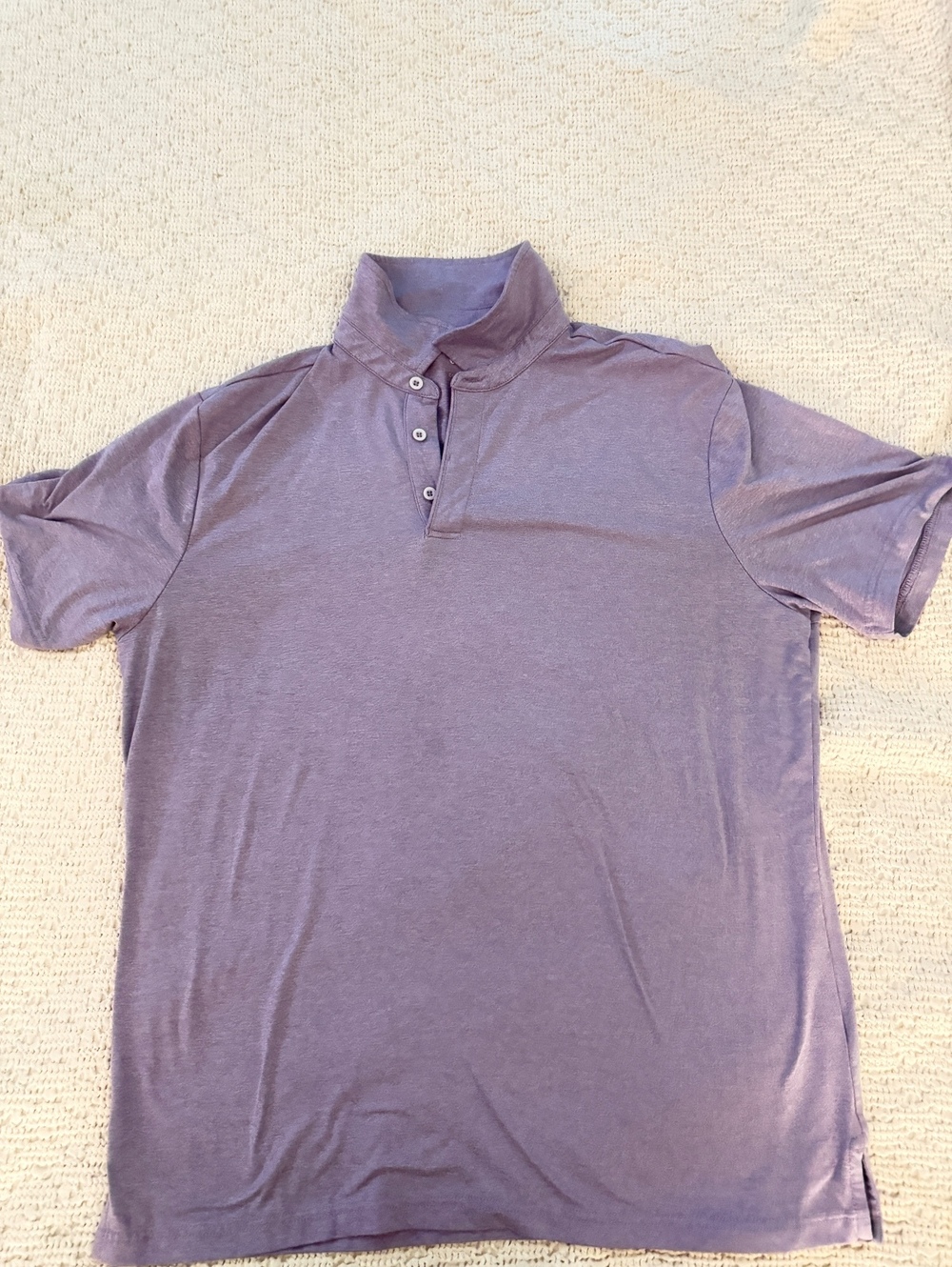 01.ALGO lavender short sleeve polo shirt